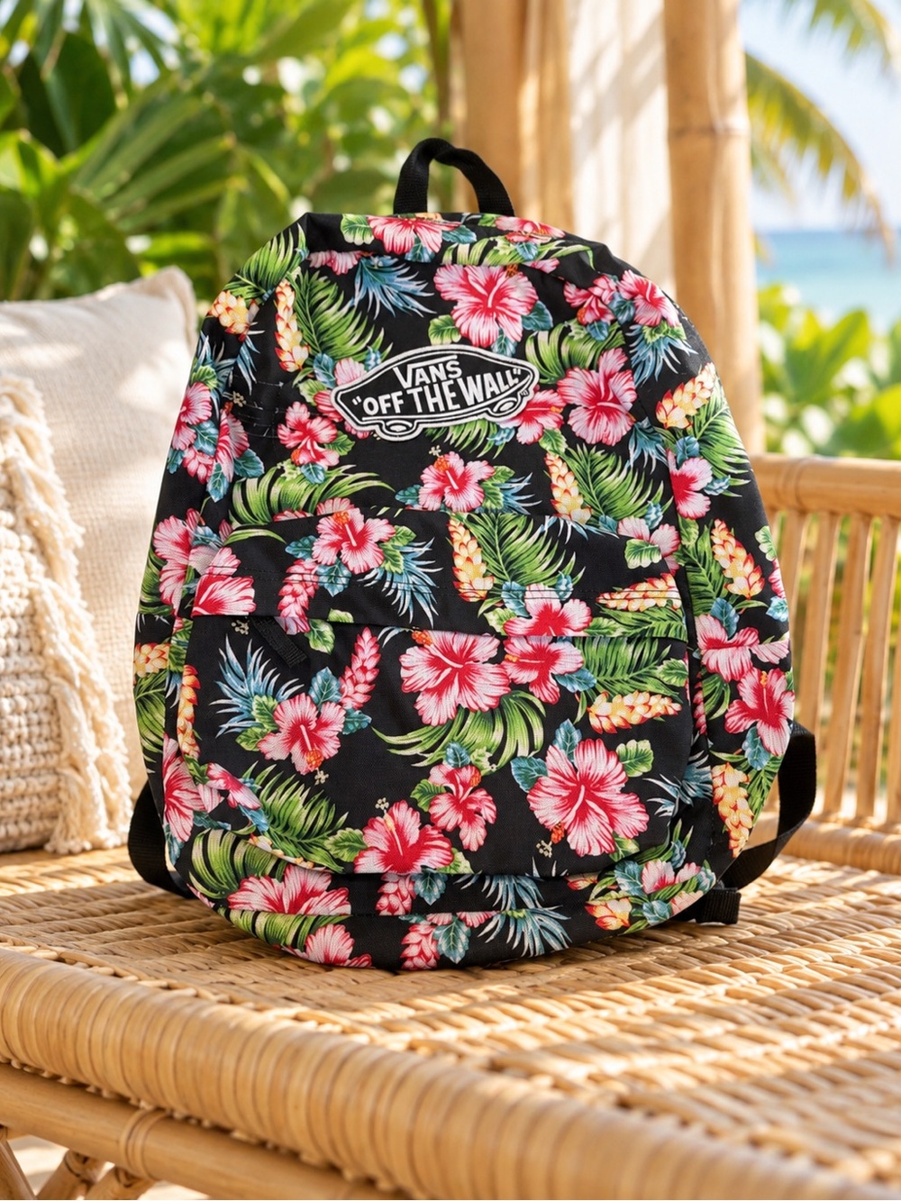 Vans Off The Wall Hawaiian Hibiscus Floral Backpack